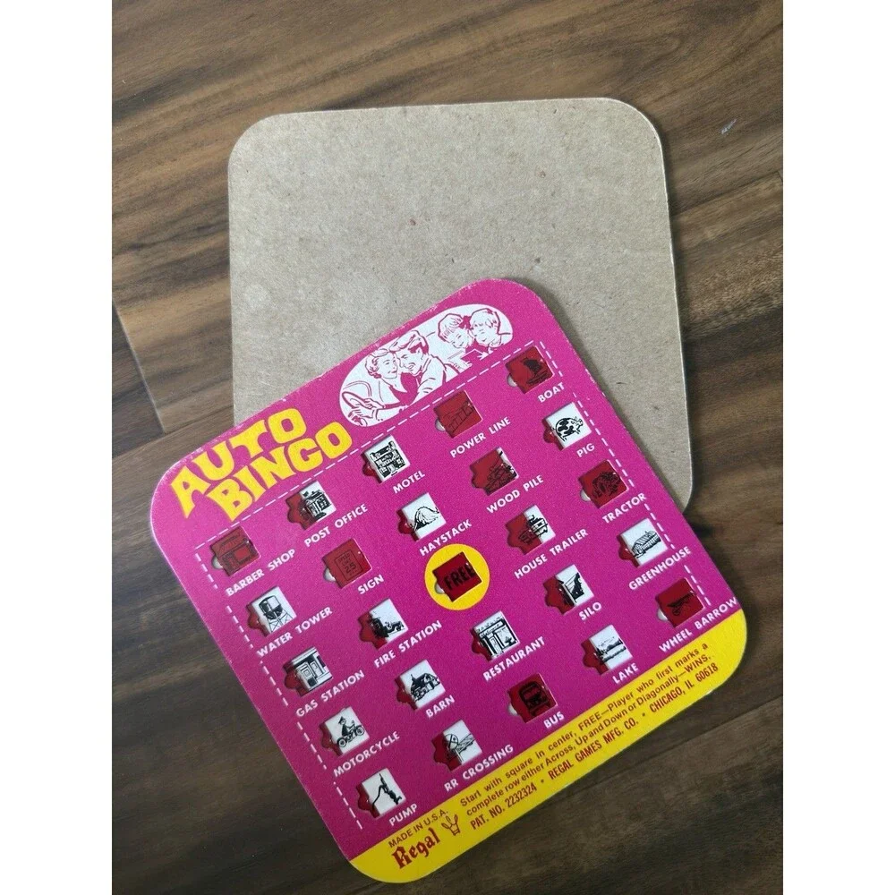 Vintage Lot Of 6 | Travel | Auto Bingo Cards | 1980’s-1990’s | Regal Games